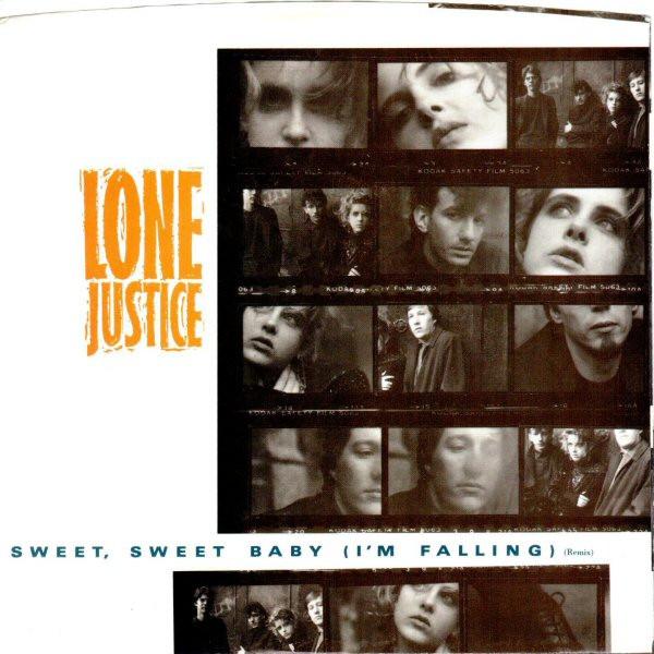 7-дюймовая пластинка LONE JUSTICE Sweet Sweet Baby Im Falling Re 728965PROMO Geffen Records 1985 США Рок Б/у