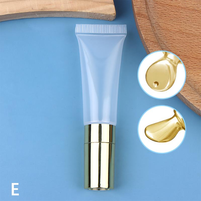 10G Průhledné měkké prázdné tuby na lesk na rty, nádobky na balzám na rty, plnitelné mini stlačovací kosmetické tuby, krém, pleťová voda, cestovní