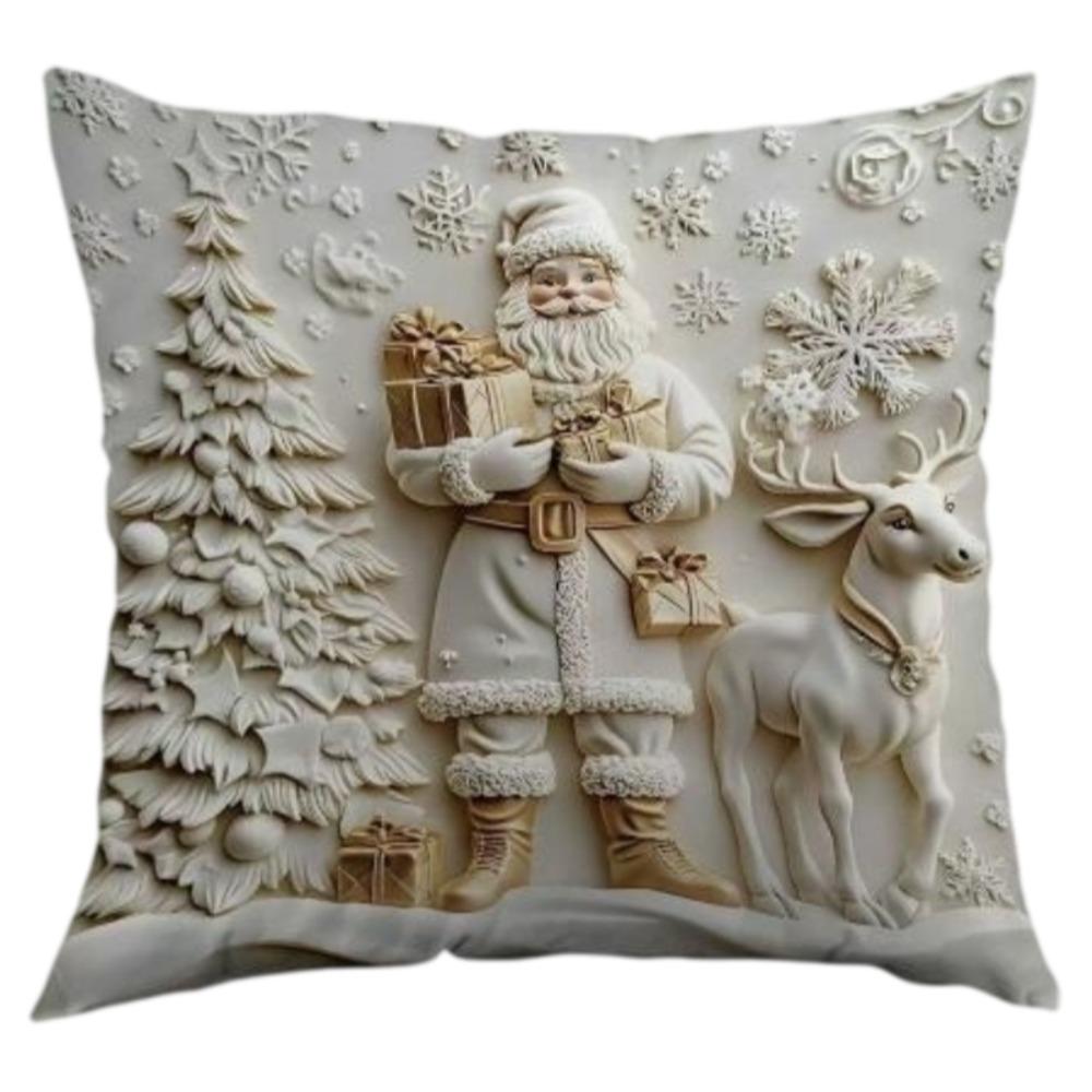 Christmas Tree Christmas Pillow Cover Soft Santa Pillow Cover Party Decoration