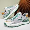 Color Block Fashion Chunky Sneaker Men Running Shoes Casual Leather Fabric Breathable Height Increased Platform Sport Shoes
