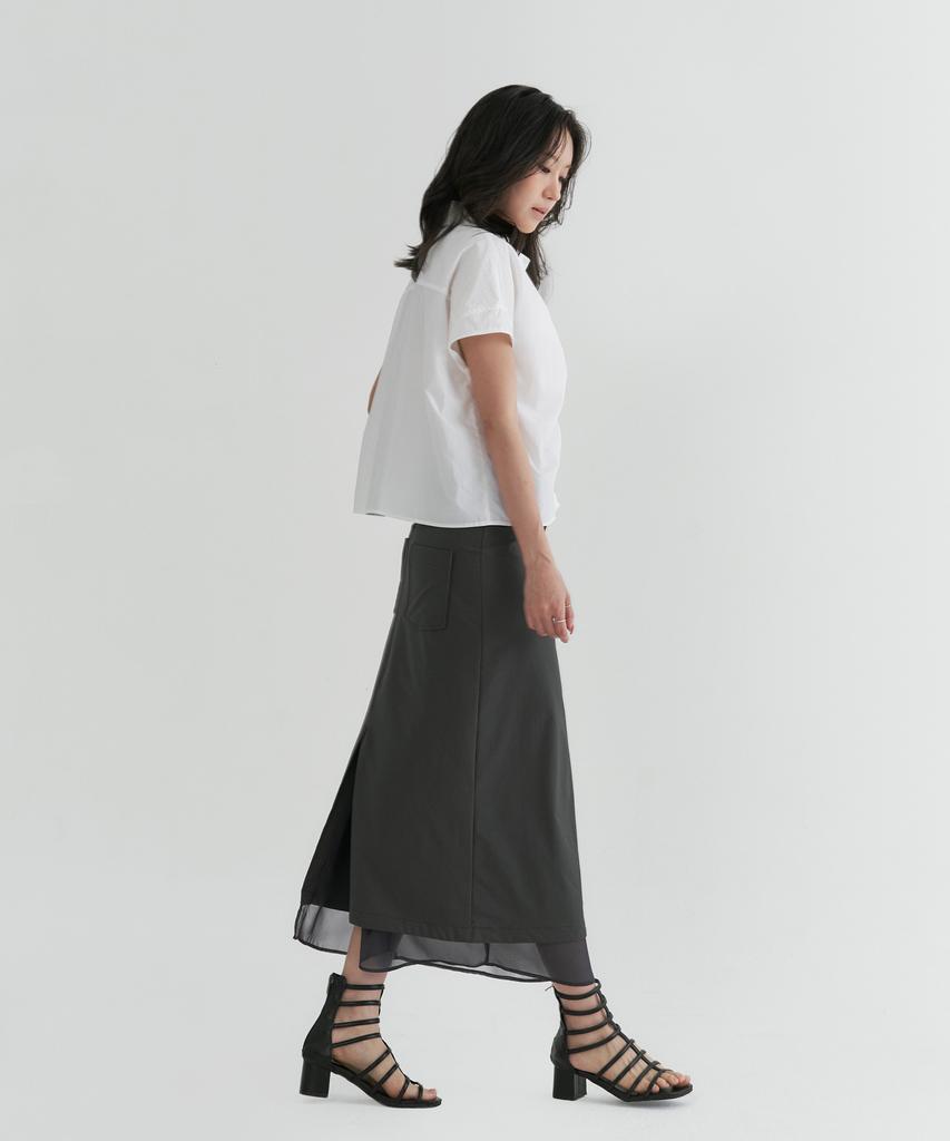 Peulleio 193 Skirt_Dark Gray