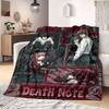 Death Note Fine 2D Print Flannel Blanket Cute Cartoon Graphic Patterns for Bedding Sofa Couch Travel Picnic Wrap_LIAN