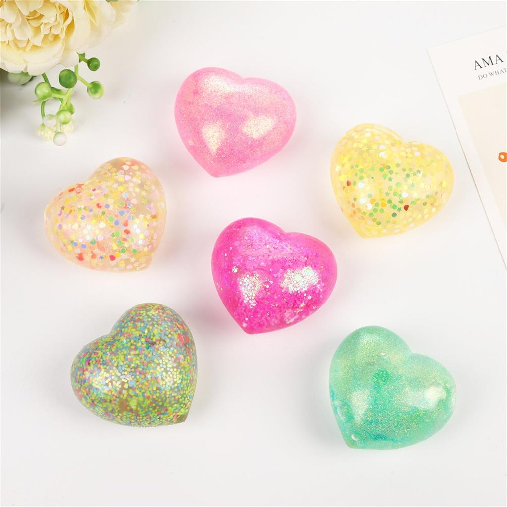 Valentine's Day Love Gold Powder Maltose Stress Relief Toy Pinch Music Slow ReboundStress Relief Toy
