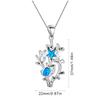 TikTok Ins Trendy Blue Sea Cucumber Pendant Necklace-Copper Opal Inlaid Sweater Chain Link Chain Fashion Jewelry