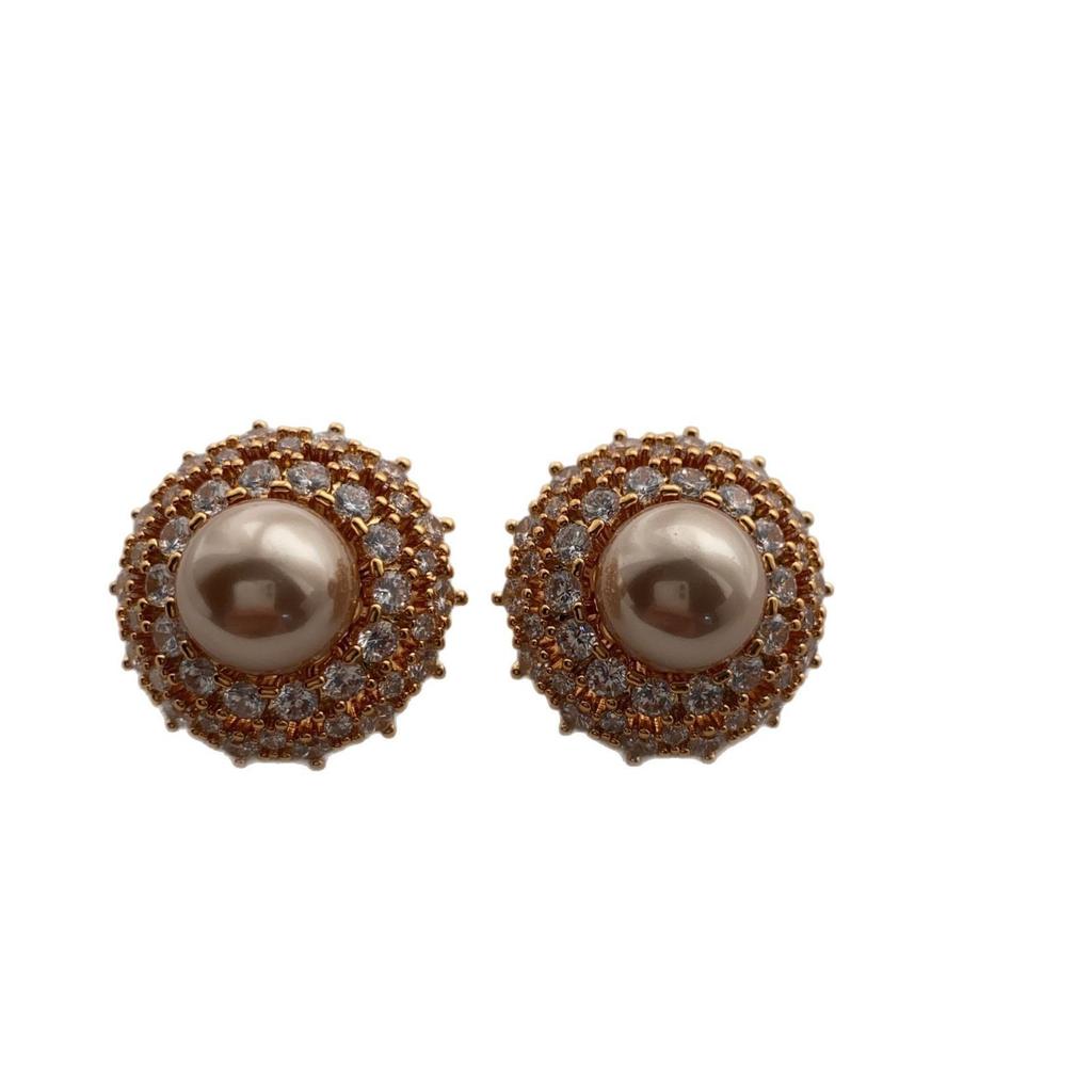Exquisite Multi-Colored Flower Clusters Shining Zircon Stud Earrings Light Luxury High-End Earrings Elegant Temperament Versatile