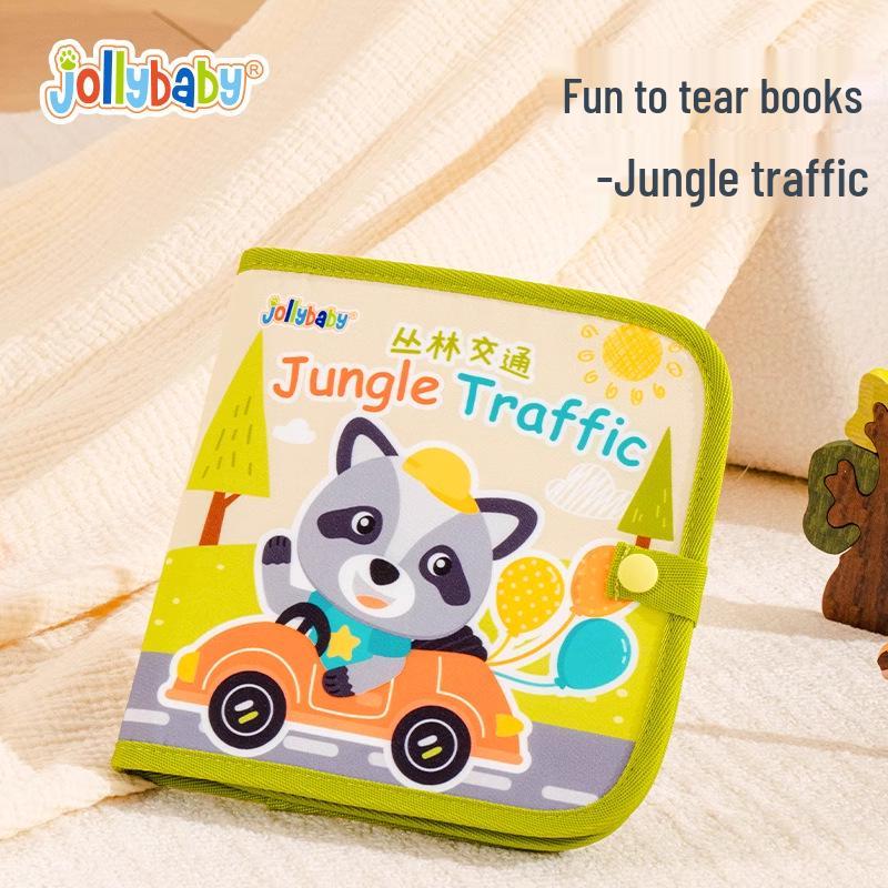 

JollyBaby Ферма Не рвущаяся тканевая книжка-прорезыватель для младенцев: Игрушка для раннего развития