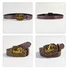Waist Belt Punk Chain for Cowboy Cowgirl Carved Horse Buckle Retro Floral Buckle Waist Chain Belt