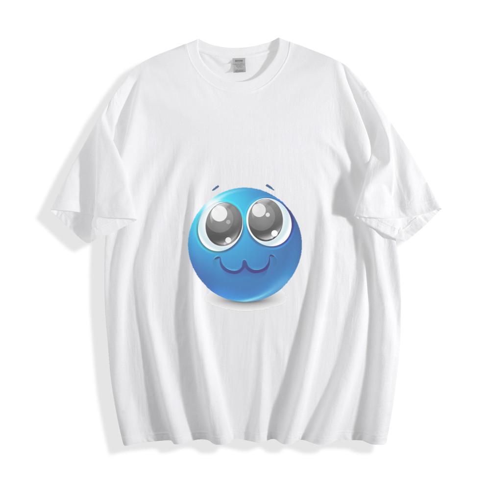 

Adorable Blue Emoji Smile Tee - Cute and Cheerful Unisex Shirt XL