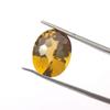 Oval Cut with Back Side Honey Comb Cut 15x12x9 Mm Size Eye Clean Natural Citrine Loose Gemstone, 6.90 Carat Citrine Stone.