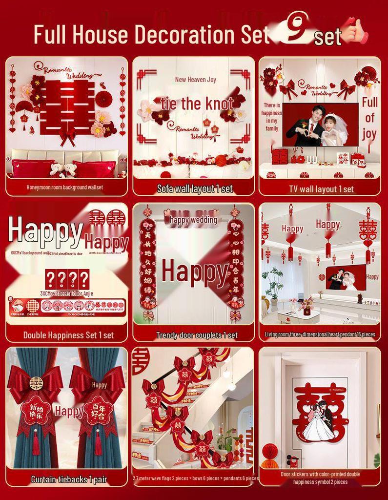 Komplett Bröllopsrumsinredningsset för Sovrum & Nytt Hus