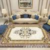 Modern Marble Print Area Rug Living Room Sofa Coffee Table Decorative Floor Mat Crystal Velvet Non-Slip Durable Washable