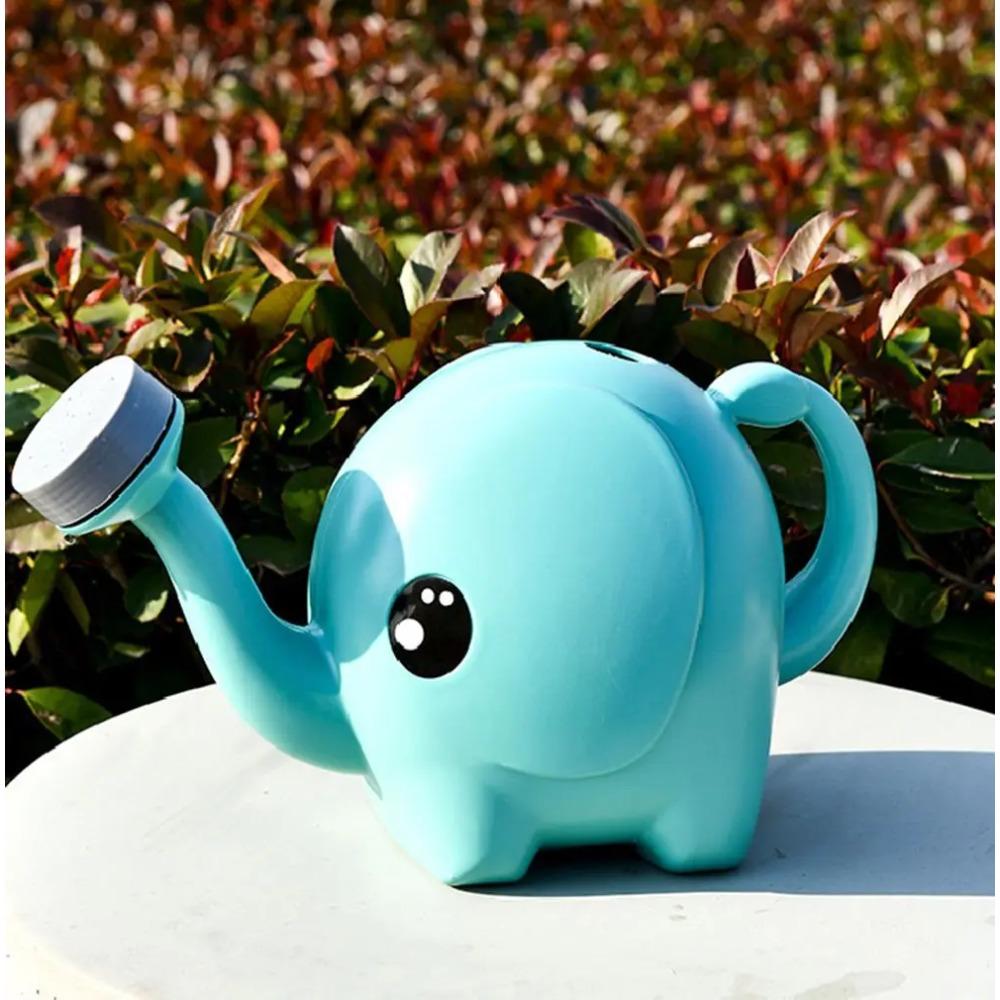 

2500ml Outdoor Plastic Home Lawn Plants Sprinkler Watering Pot Gardening Elephant Water Can 1.5L синий