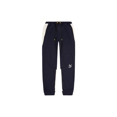 Contrast Knit Drawstring Joggers Men Bottoms Navy-Blue 598582-06