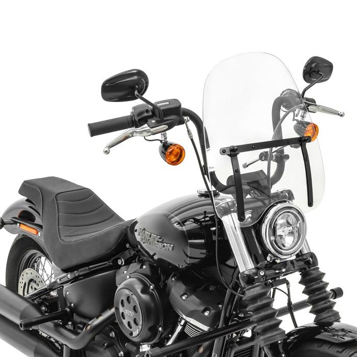 Windshield for Custom Motorcycles Wind Deflector Craftride CW1 Black Edition