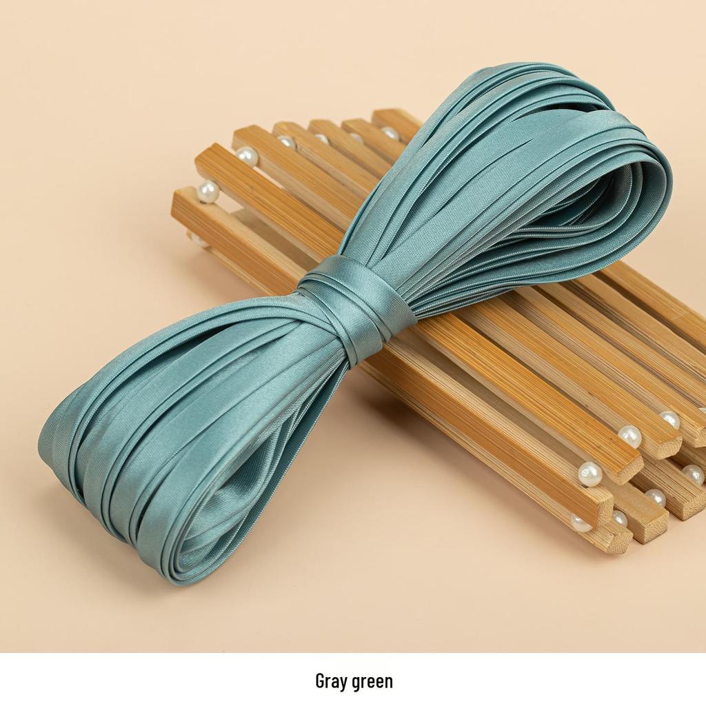 Hengmeihe 0.85cm Satin Cheongsam Hemming Strip: Solid Color, Imitation Silk, Non-Iron Accessories for Women