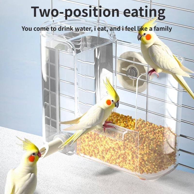 Small Bird Feeder Water Dispenser with Adjustable Flows Control Easy To Clean Detachable Modern Design for Home Use