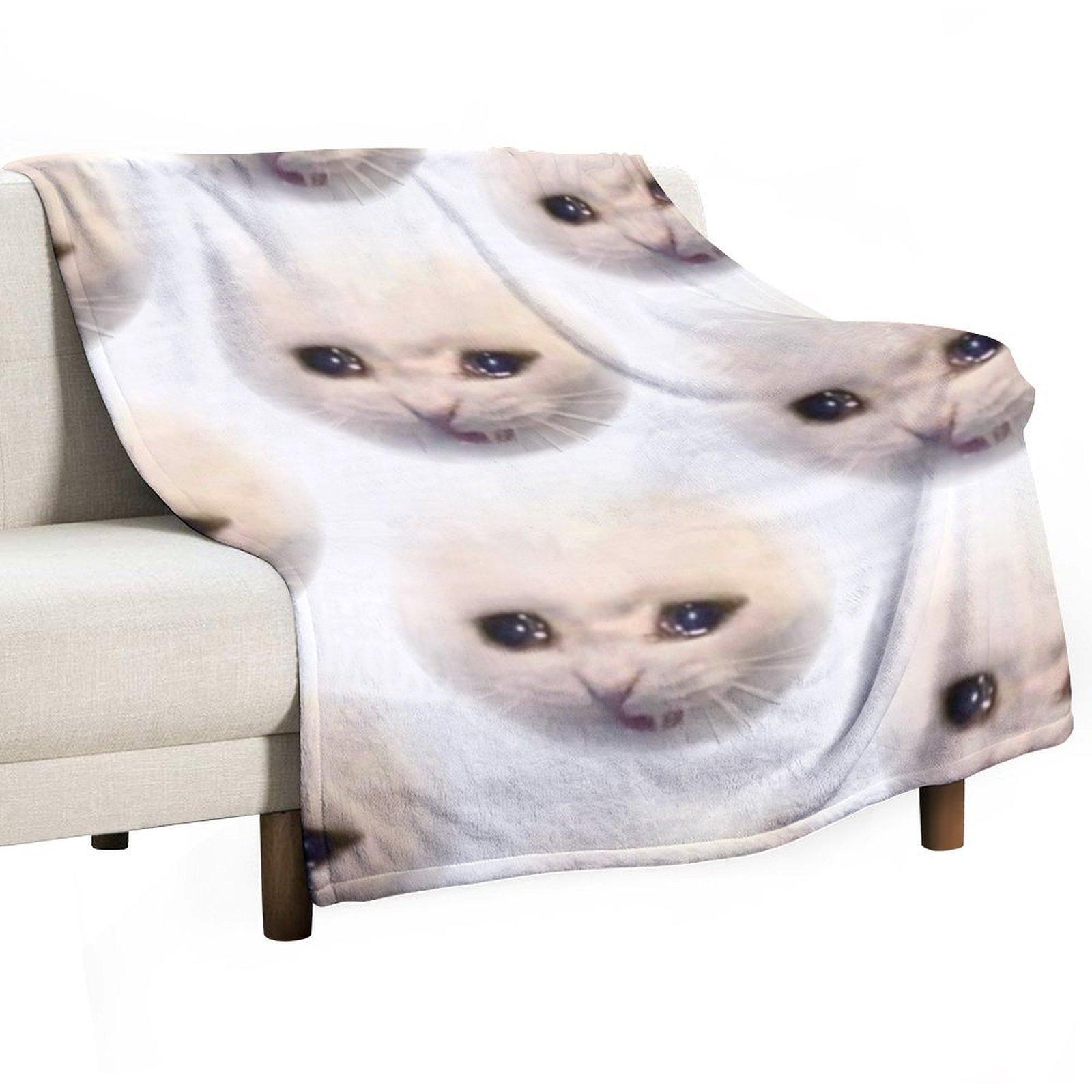 

грустный кот Плед теплый зимний хэллоуин Термальные декоративные пледы 30x40in