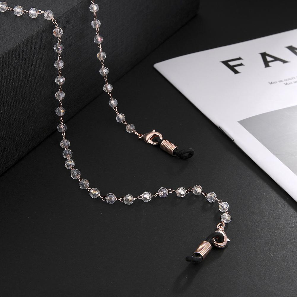 Women Crystal Beads Sunglasses Glasses Chains Lanyards Neck Strap Rope Eyewear Cord Holder Accessories Mask Chain