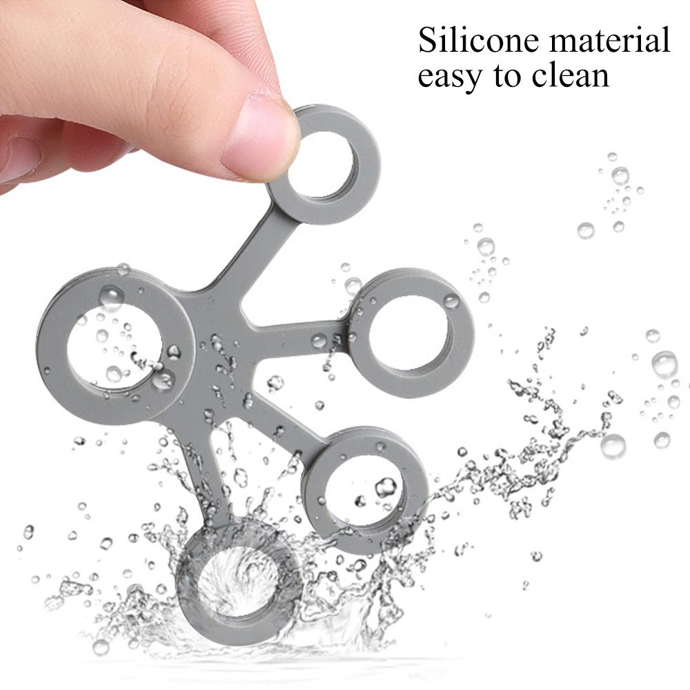 Tcare Silicone Hand Expander Finger Grip Trainer Strength Resistance Bands for Wrist Exercise and Fitness Training