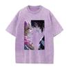 Iguro Obanai Kanroji Mitsuri Demon Slayer Print T-shirt Men Women Short Sleeve Clothing Cotton Tshirt Harajuku Washed Tops Tee