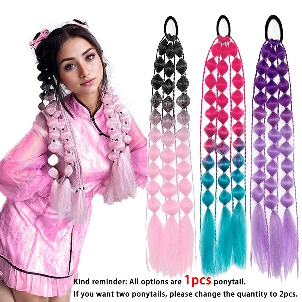 With Hair Tie Colored Hair Extensions 20" Ombre Crazy Hair Day Accessories