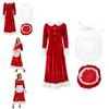 Christmas Santa Costume Dress For Adults With Polyester Fabric For Holiday Parties