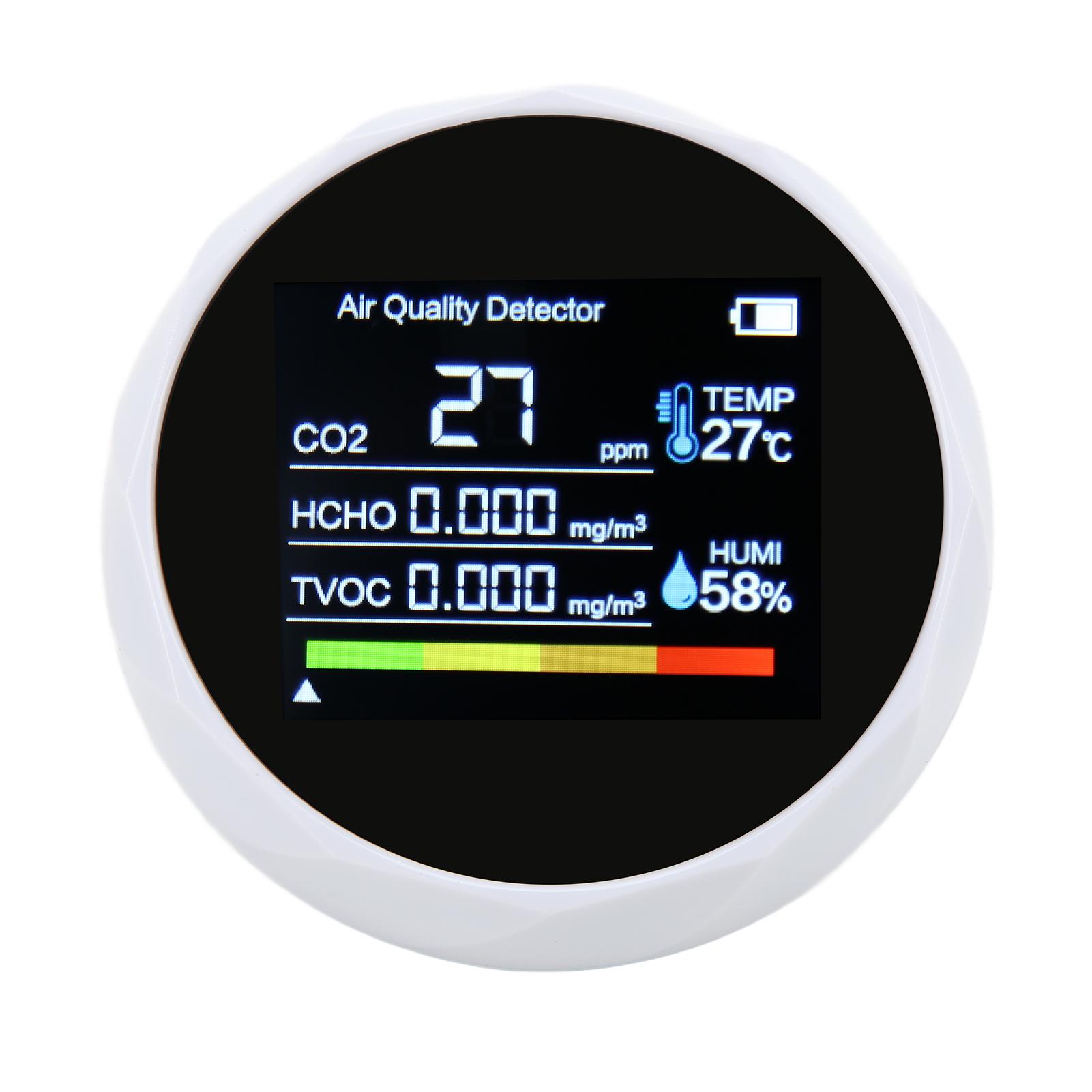 

ZN‑2CO5 Digital Quality Monitor 5 In 1 Infrared Sensor Carbon Dioxide Detector HCHO Temperature Humidity Tester