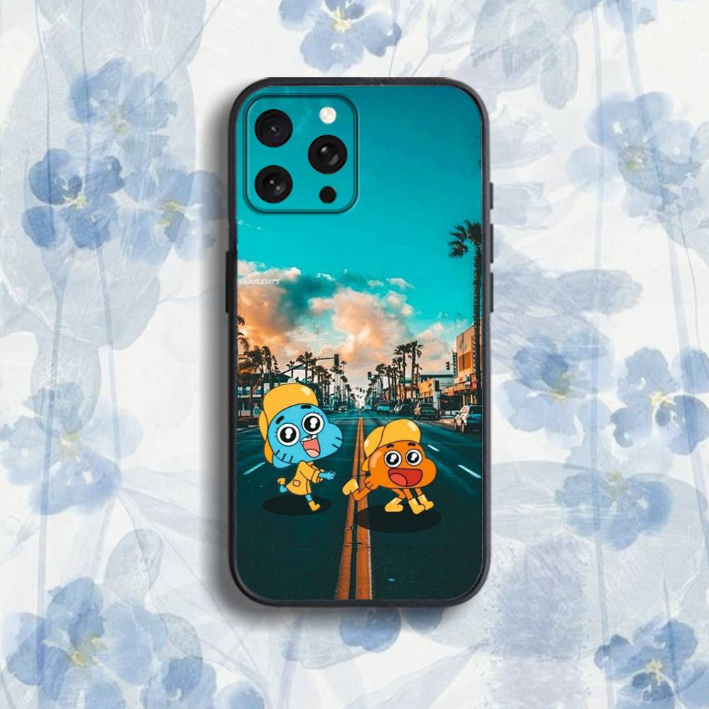 A-Amazing W-World Gumball Phone Case For iPhone 17,16,15,14,13,12,Pro,Max,Plus,E,SE4,Air,Mini Black Soft Box