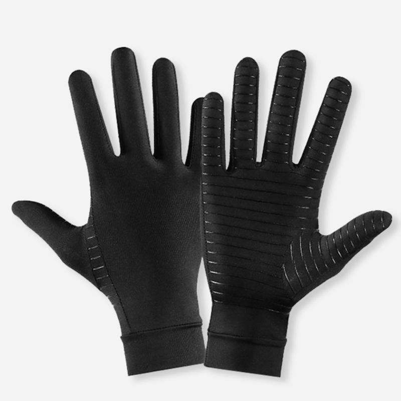 Copper Compression Gloves Black Gloves Wrist Support Anti-Slip Unisex Gloves