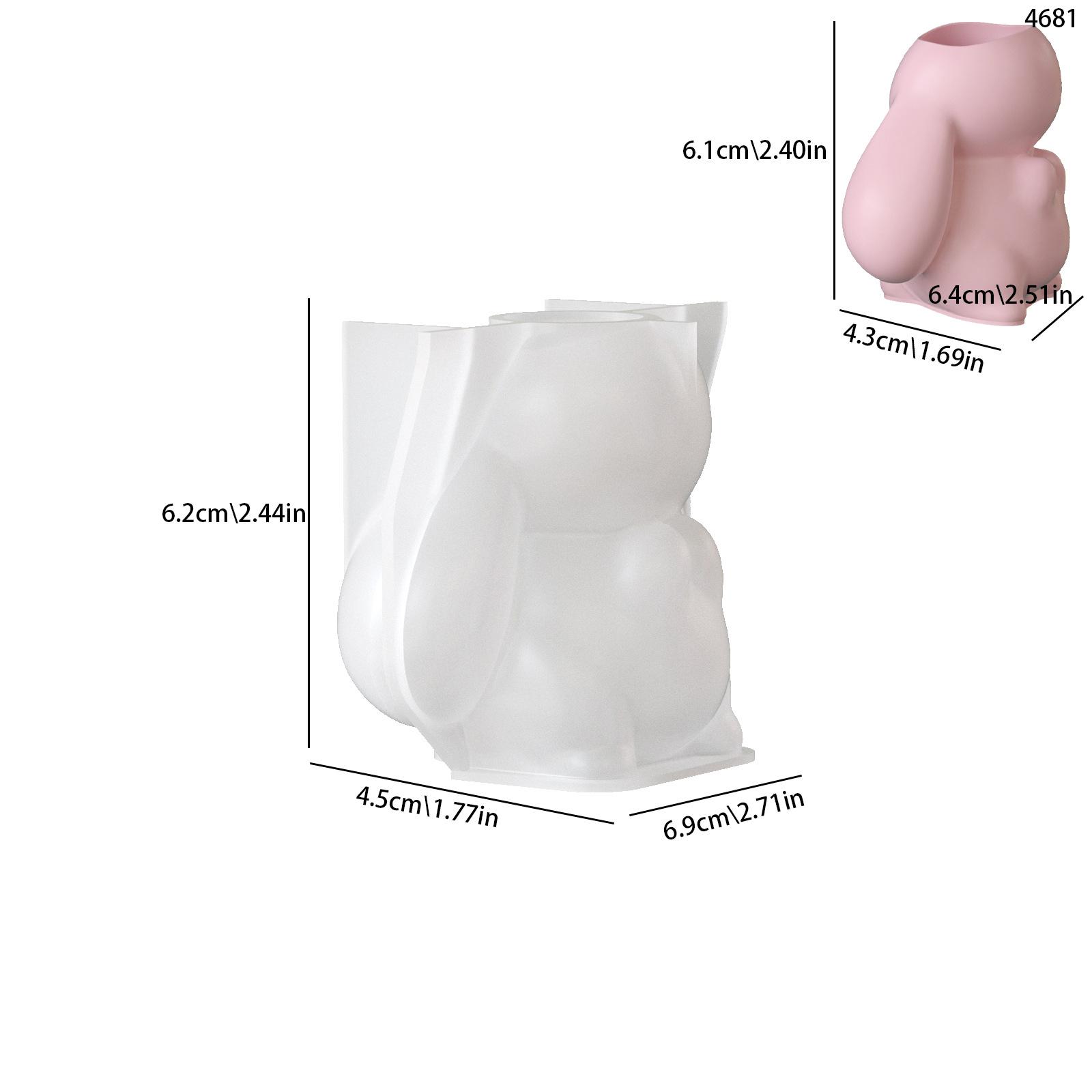 Candlestick Mold Soft Rabbit Candlestick Mold Epoxy Resin Mold High Quality For Crafts Aromatherapy Decorative Ornaments