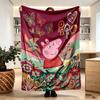 Peppa Pig Print Blanket - Soft & Comfortable, for Bedroom, Travel, Sofa, Home Decoration - Birthday Christmas Gift for Friend