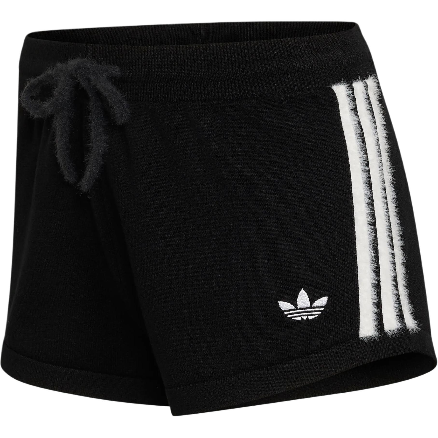 Adidas Originals Knitted Casual Lace-Up Striped Mid-Rise Sports Shorts Women shorts KS7371 2XS