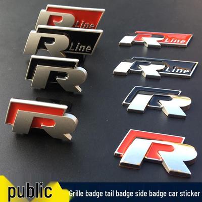 Emblematy samochodowe Golf CC Magotan Sagitar POLO R: Naklejki R-Line na bok, tył, grill