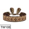 Handmade Bohemian Embroidered Logo Tassel Bracelet - Ethnic Style Friendship Band