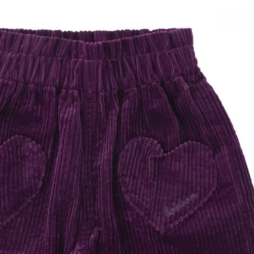Bonton Velvet Shorts With Heart Pocket 76a7t 413 01