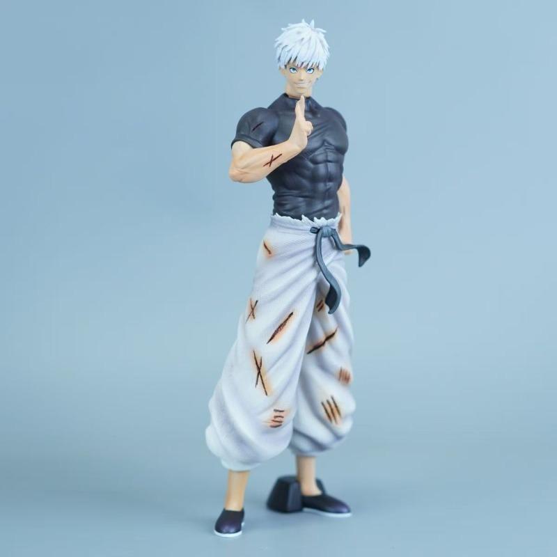 23CM Jujutsu Kaisen Gojo Satoru Special Grade Sorcerer Battle Damaged 3-Head PVC Desktop Statue Anime Figure Model Toy Gift