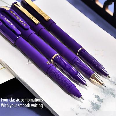 1 PCS Purple Ink Gel Pens 0.7mm/1.0mm For Writing Large Capacity Refill Office Supplies Back To Sochool