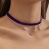 Charm Fashion Five-pointed Star Pendant Colorful Velvet Ribbon Double-layer Choker Necklaces for Women Collar Chain Jewelry Gift