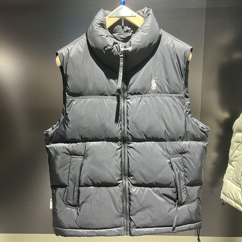 Winter Thickened Warm Stand-Collar down Vest for Men and Women, Versatile Couple s Casual Workwear Jacket Black 4XL