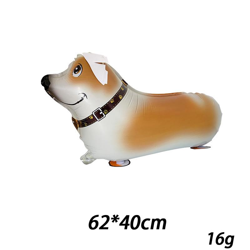 

Cartoon Animal Stand Up Aluminum Film Balloons Wheeled Walking Animal Birthday Party Decoration