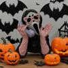 Pink Halloween Ghost Figurine Resin Glowing Ghost Ornament  Haunted House