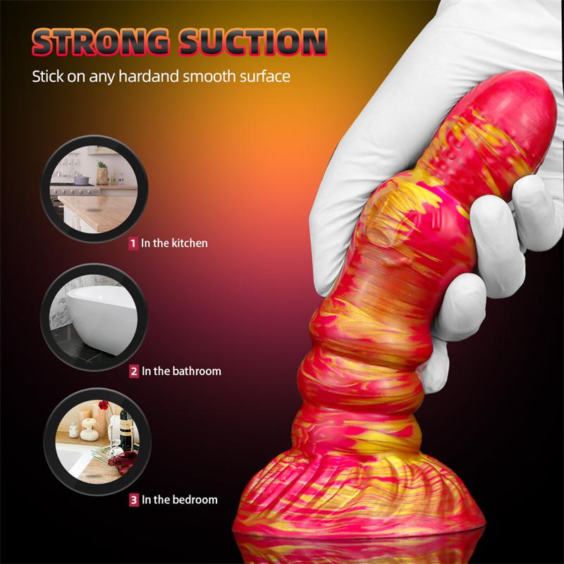 King Kong Bell Liquid Silicone Mixed Color Anal Plug Sex Toys for Women with Oversized Backyard Expansion Anal Masturbation Device