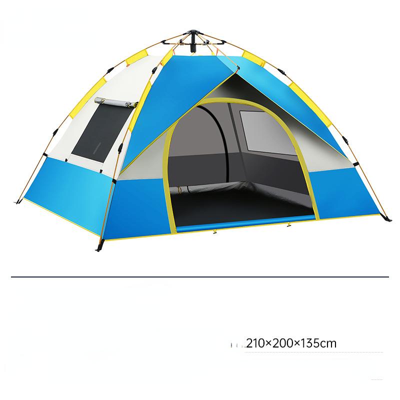 Αυτόματη σκηνή 3-4 ατόμων αδιάβροχη σκηνή κάμπινγκ ατόμων για καταφύγιο στον ήλιο Ταξίδι πεζοπορία Εύκολη άμεση εγκατάσταση Protable Backpacking