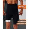 Männer Sauna Schweiß Kurze Hosen Hot Thermo Leggings Bauch Control Shorts Gym Fitness Workout Shorts Shapewear Sauna Anzug Body Shaper schlankheits Unterwäsche