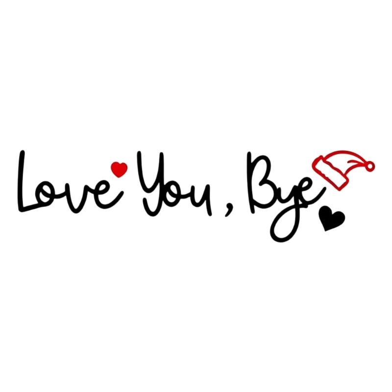 Retro Love You Bye Wall Decors Love You Bye Acrylic Sign for Home Coffee Wall Art Gift to Express Warm for Your Family