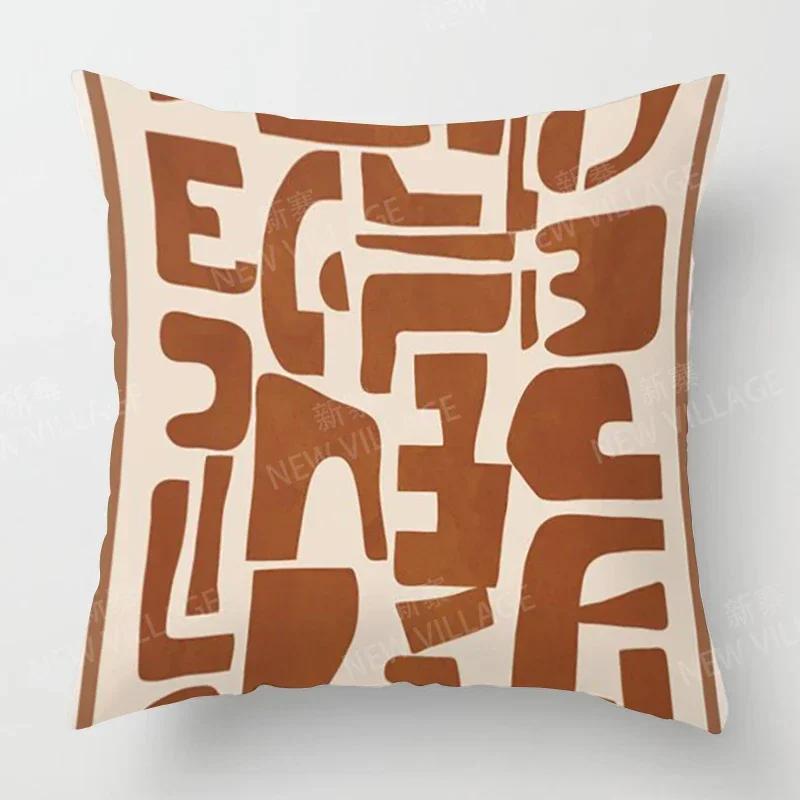 Nordic Fall Home Decor Autumn  Throw Pillow Cover Sofa Cushion Cover Velvet Modern   Morandi
