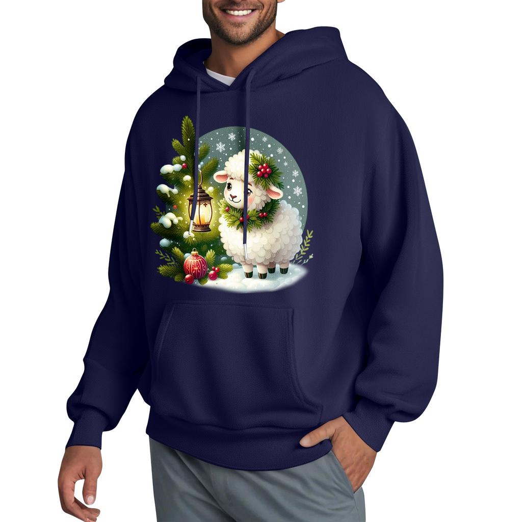 Men's Hooded Sweatshirt, Contrasting Color Sweatshirt, Sports Casual Jacket