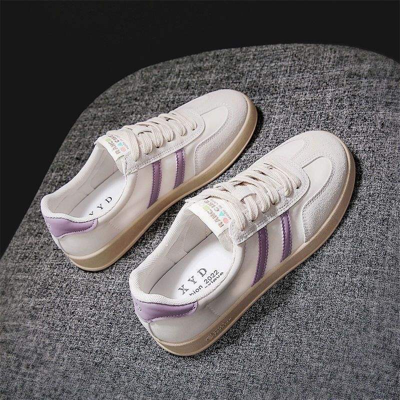 Dexun Shoes 2025 Spring New Little White Shoes Women's Retro Versatile Student Flat-bottomed Sports and Leisure Board Shoes Forrest Gump Shoes