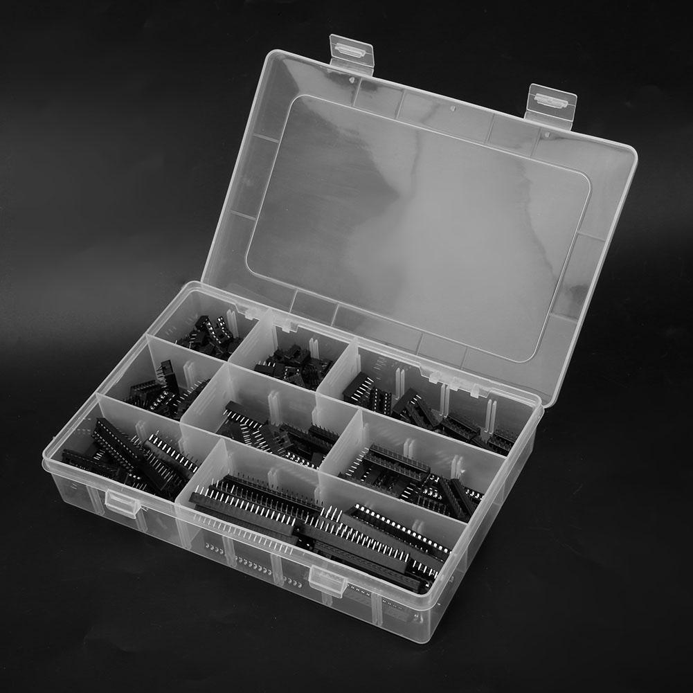 122 Stk. 2,54 mm IC-Sockel-Adapter DIP8 6 14 16 18 24 28 40 Pins Elektronische Bauelement-Steckverbinder