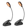 2022 New Style Portable USB Rechargeable LED Reading Light Amber Color Brightness Adjustable Clip-On Book Lights